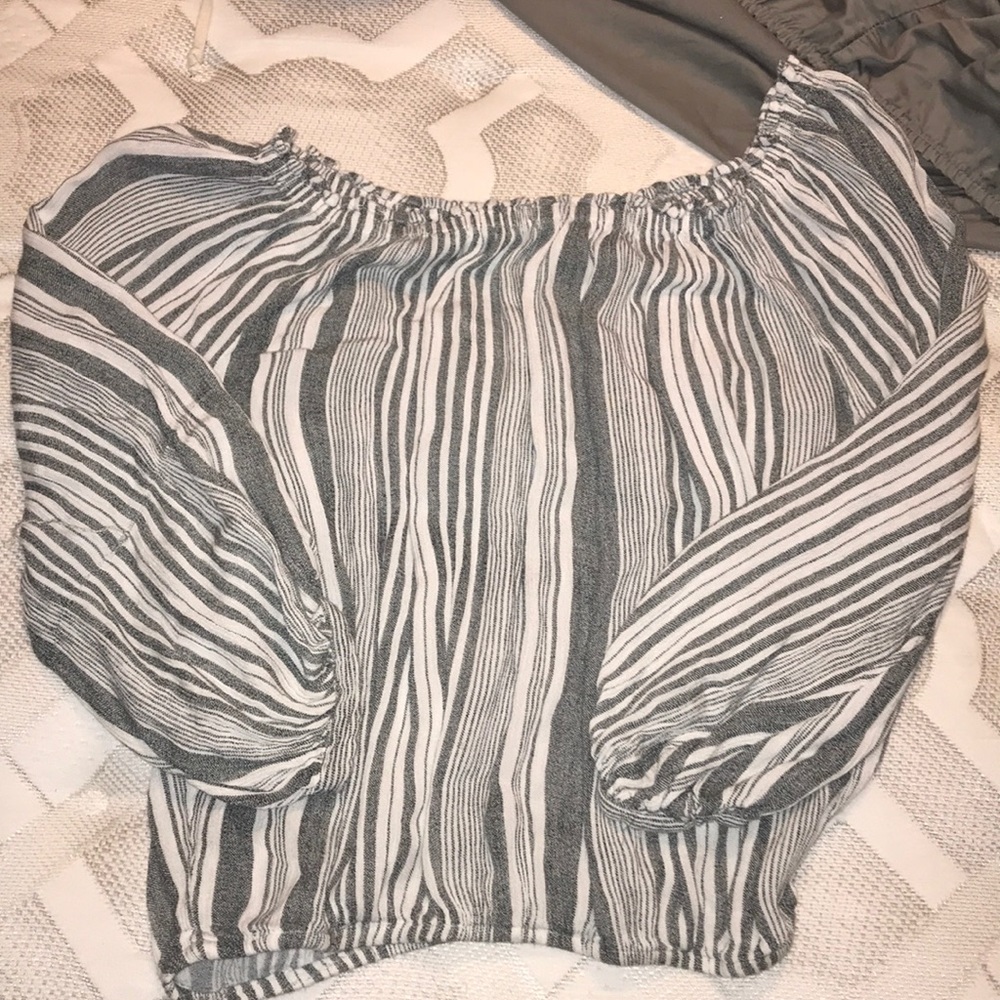 Off-Shoulder Striped Top